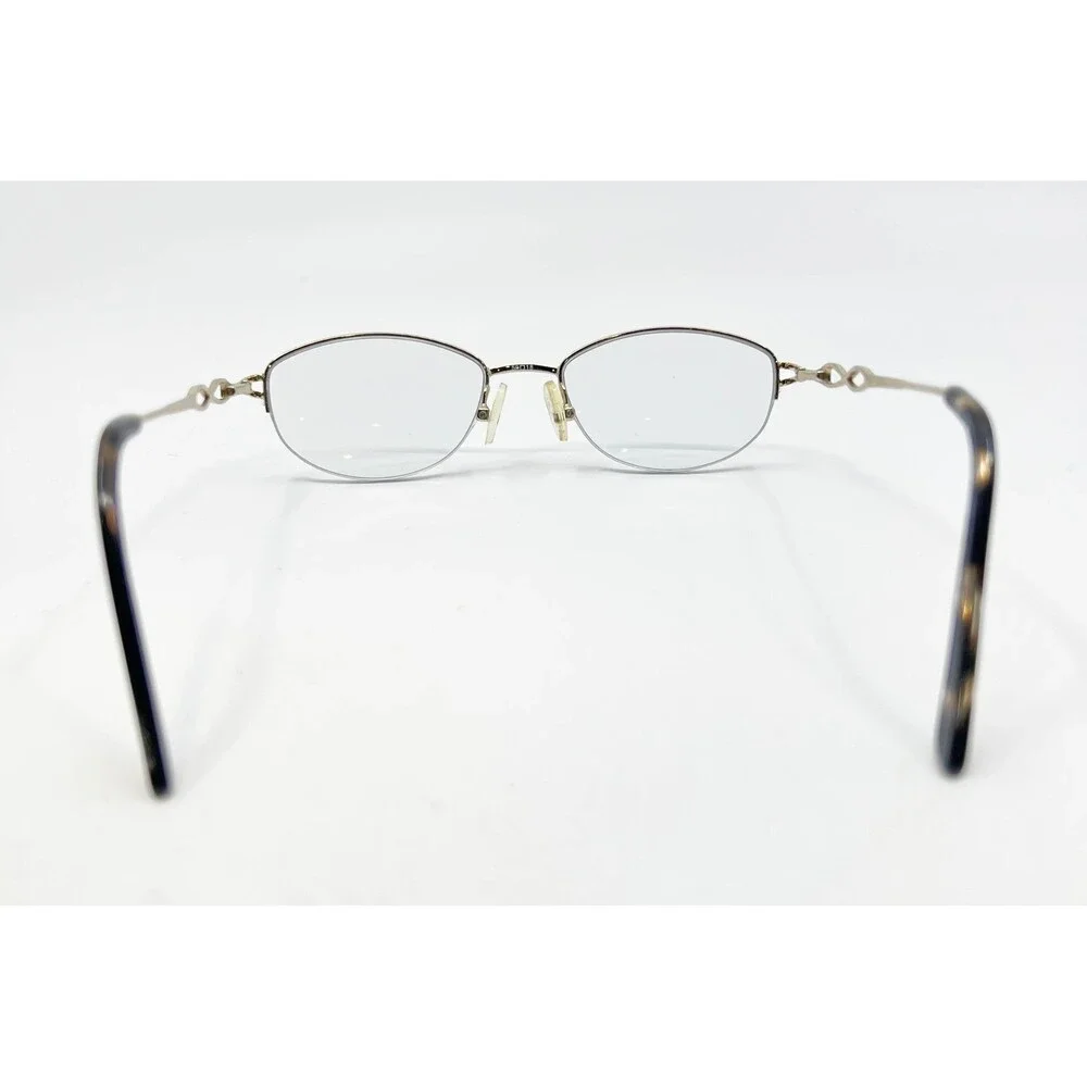 Visage Eyeglasses Frames Womens Gold Half Rim Oval LT50704521 50-17-140
